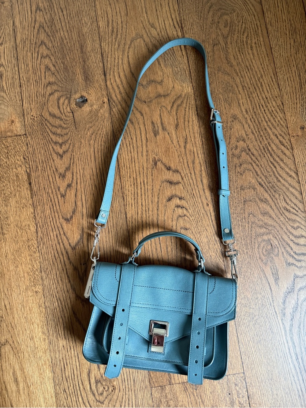 Proenza Schouler Teal Leather Crossbody Bag